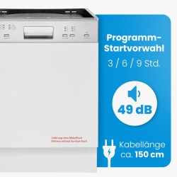 Dishwasher 60cm Class D White Bomann GSPE7423TI