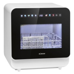 Mini Lave vaisselle avec écran tactile Blanc Classe C Bomann TSG5702-Blanc