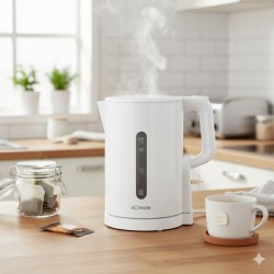 Bouilloire 1,7L 2200W Blanc Bomann WK6090CB-Blanc