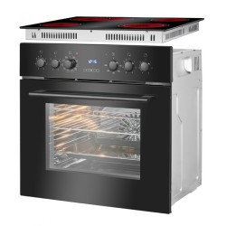 Built-in 4 hob cooker with oven 57L Black Bomann EHBC7938-Black