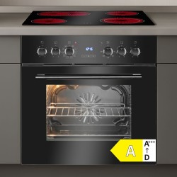 Cuisinière encastrable 4 plaques et four 57L Noir Bomann EHBC7938-Noir