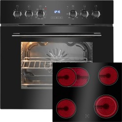 Built-in 4 hob cooker with oven 57L Black Bomann EHBC7938-Black