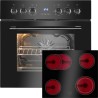 Built-in 4 hob cooker with oven 57L Black Bomann EHBC7938-Black