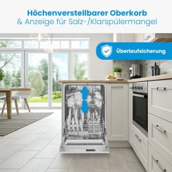 Built-in dishwasher 45cm White Bomann GSPE7420VI
