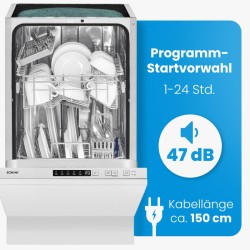 Lave vaisselle encastrable 45cm Blanc Bomann GSPE7420VI