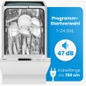 Built-in dishwasher 45cm White Bomann GSPE7420VI