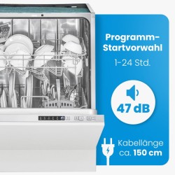 Lave vaisselle encastrable 60cm Blanc Bomann GSPE7421VI