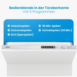 Lave vaisselle encastrable 60cm Blanc Bomann GSPE7421VI