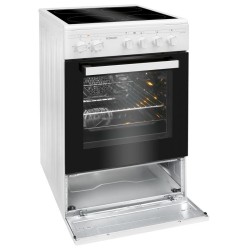 Cuisinière électrique 4 plaques vitrocéramiques et four 43L Blanc Bomann EHC7939-Blanc