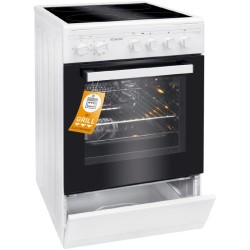 Cuisinière électrique 4 plaques vitrocéramiques et four 43L Blanc Bomann EHC7939-Blanc