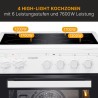 Bomann EHC7939-White 4 hob electric ceramic hob cooker with oven 43L