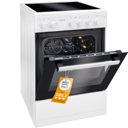 Cuisinière électrique 4 plaques vitrocéramiques et four 43L Blanc Bomann EHC7939-Blanc