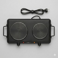 Plaque chauffante double 2500W Clatronic DKP3583-Noir