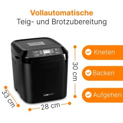 Machine à pain 1,5KG 500W Noir Clatronic BBA3774-Noir