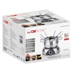 Set à fondue électrique 1400 W Inox Clatronic FD3783-Inox