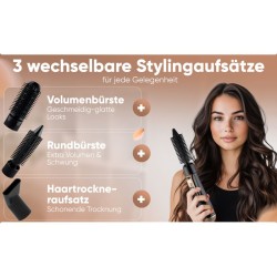 Clatronic HAS3818 Hot Air Curling Brush-Black