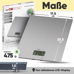 Balance de cuisine en acier inoxydable Clatronic KW3821-Inox