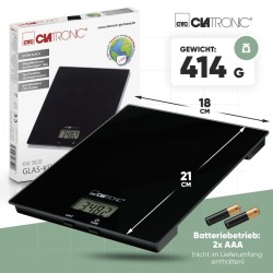 Glass kitchen scale Black Clatronic KW3820-Black