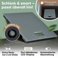 Balance de cuisine en verre Gris Clatronic KW3820-Gris
