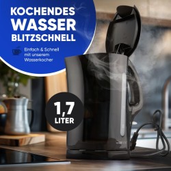 Bouilloire 1,7L 2200W Noir Clatronic WK3819-Noir
