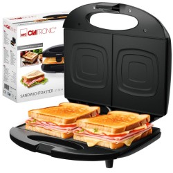 Appareil à Sandwich / Croque-monsieur Noir Clatronic ST3814-Noir
