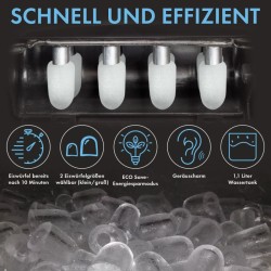 Ice Maker 1,1L 12KG Black Clatronic EWB3798-Black