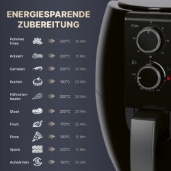 Friteuse sans huile à air chaud 3,6L Clatronic FR3780H-Noir