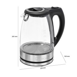 Bouilloire électrique en verre 1,5L 2200W Clatronic WKS 3744G
