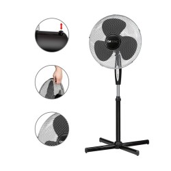40cm pedestal fan with remote control Clatronic VL 3741S Black