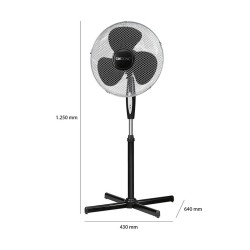 40cm pedestal fan with remote control Clatronic VL 3741S Black