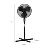 Stand fan 40cm Clatronic VL 3603S Black