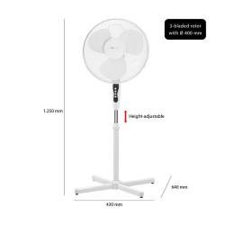 Ventilateur sur pied 40cm Clatronic VL 3603S Blanc