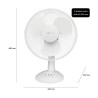 Ventilateur de table 30cm Clatronic VL 3602 Blanc