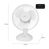 Ventilateur de table 23cm Clatronic VL 3601 Blanc
