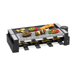 Raclette gril avec pierre chaude 8 personnes Clatronic RG 3678 Noir