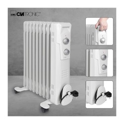 Radiateur bain d'huile 9R 2000W Clatronic RA 3736 Blanc