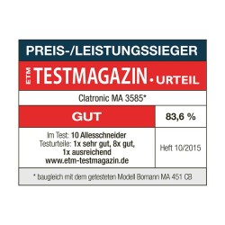 Trancheuse électrique Clatronic MA 3585 Silver