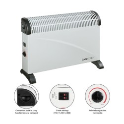 Convecteur électrique 2000 W Clatronic KH 3077N Blanc