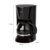 Coffee maker 12-14 cups 1.5L Clatronic KA 3473 Black
