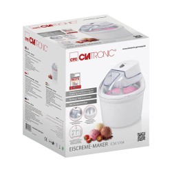 Clatronic ICM 3764 White two-compartment duo ice cream maker/sorbet maker
