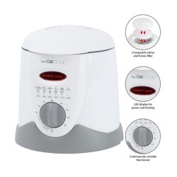 Friteuse et fondue pour 6 personnes 1L Clatronic FFR 2916 Blanc