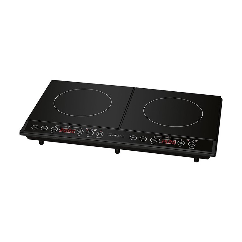 Plaque chauffante double à induction Clatronic DKI 3609 Noir