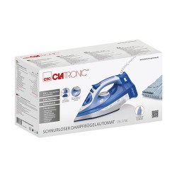 Fer à repasser semelle céramique avec ou sans fil 2400W Clatronic DB 3706 Bleu