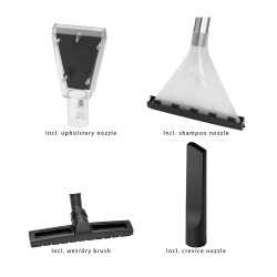 Aspirateur eau et poussière avec fonction shampoing Clatronic BSS 1309 Jaune/noir