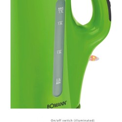 Bouilloire électrique 1,7 l 2 200 W vert Bomann WK5011CB
