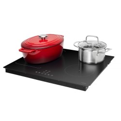 Plaque cuisson induction vitrocéramique 4 Zones Boost tactile Noir Bomann EBKI7944-Noir