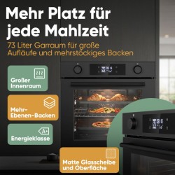 Four Encastrable Multifonction Chaleur Tournante 73L Classe A Noir Bomann EBO7913-Noir