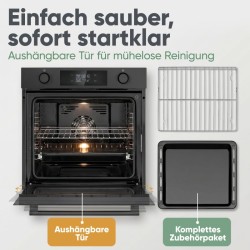 Four Encastrable Multifonction Chaleur Tournante 73L Classe A Noir Bomann EBO7913-Noir