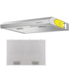 Hotte Aspirante LED 60cm Classe A Inox Bomann DU7613-Inox