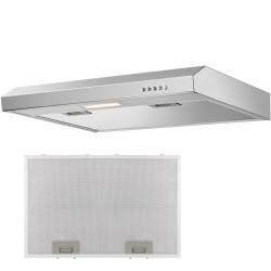 Hotte Aspirante LED 60cm Classe A Inox Bomann DU7613-Inox
